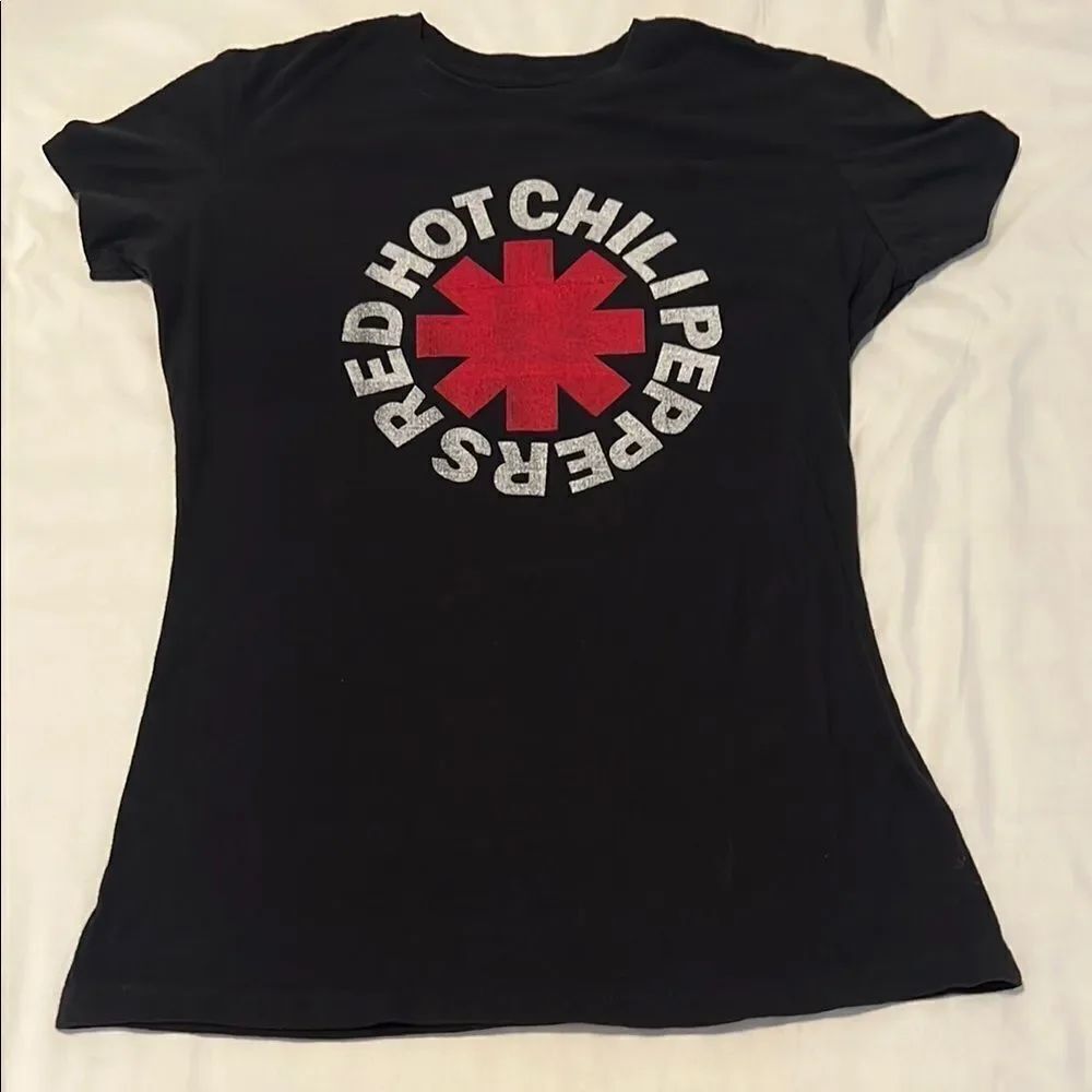 Black Red Hot Chili Peppers Women's Size XL short sleeve T-Shirt EUC